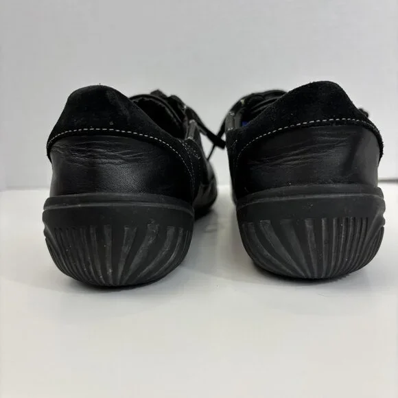 Birkenstock Footprints Leather Lace Up Walking Shoes Womens 8 39 Black Sneakers - Picture 9 of 12